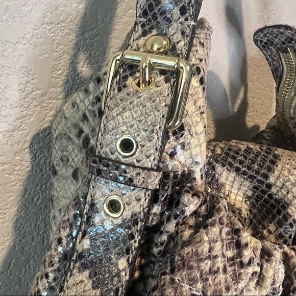 Michael Kors Small Snakeskin Shoulder Satchel - Picture 16 of 16